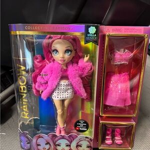Rainbow high Stella Monroe Doll with Pink Outfit